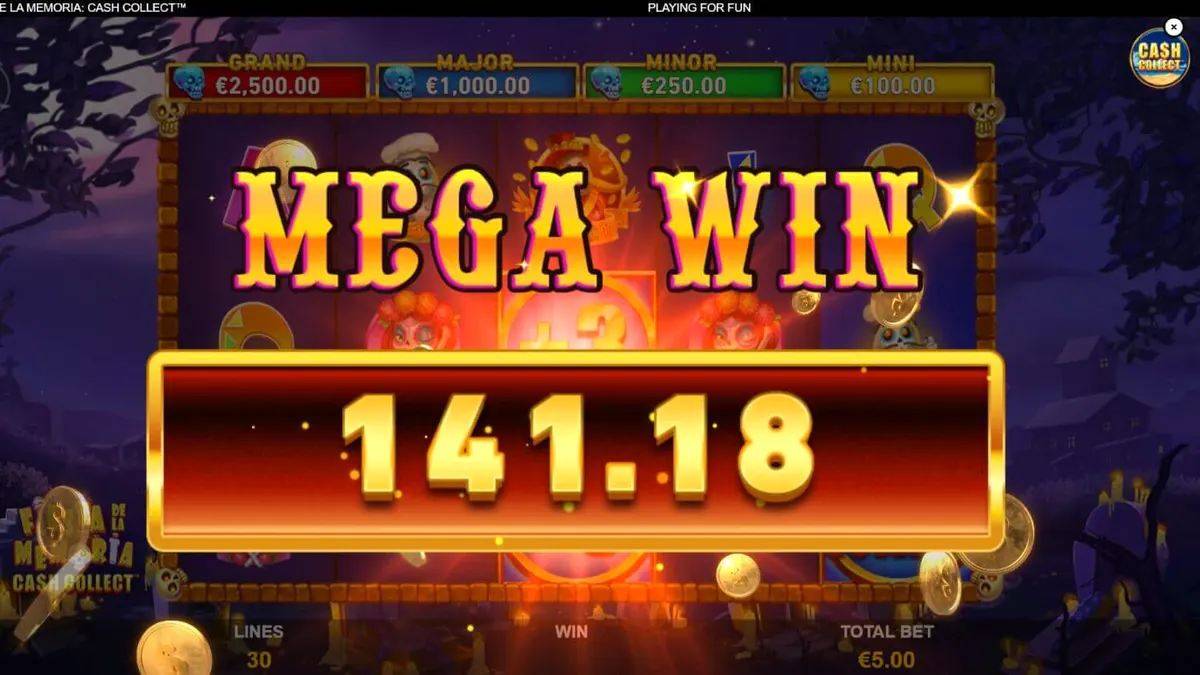 Fiesta de la Memoria Cash Collect slot com tema festivo mexicano