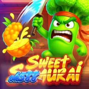 Visual do jogo Sweet Samurai com grade assimétrica e tema de dojo
